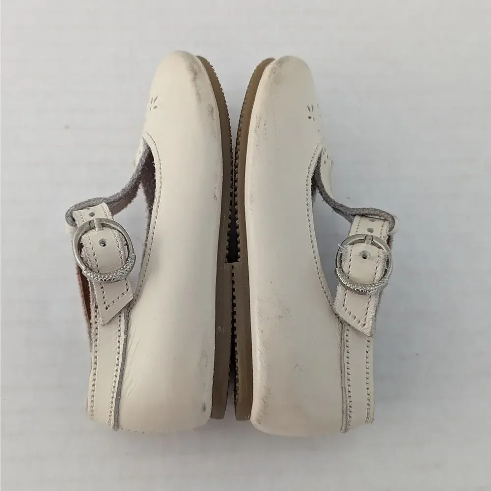 Adelisa & Co. Cream Catarina Mary Jane Size 20/5 Leather Hard Sole Shoes